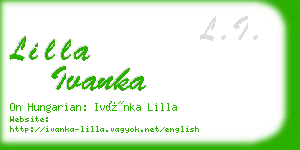 lilla ivanka business card